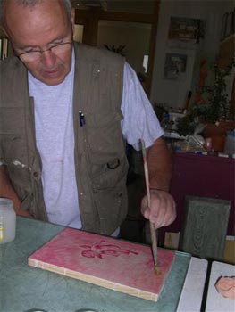 Photo stage de peinture et enduits � la chaux