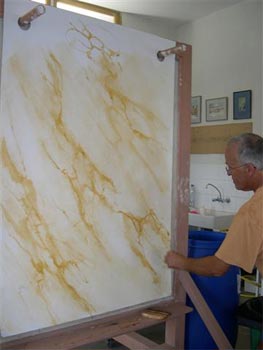 Photo stage de peinture et enduits � la chaux