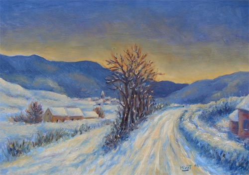 Paysage Sous La Neige Peinture A L Huile picture Paysage Sous La Neige Peinture A L Huile picture